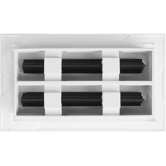 Buildmart Standard Linear Slot Diffuser Modern AC Vent Cover 8" x 4" White Black - Picture 11 of 14